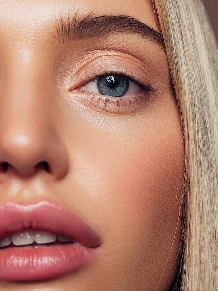 Portrait of a beautiful woman with natural make up