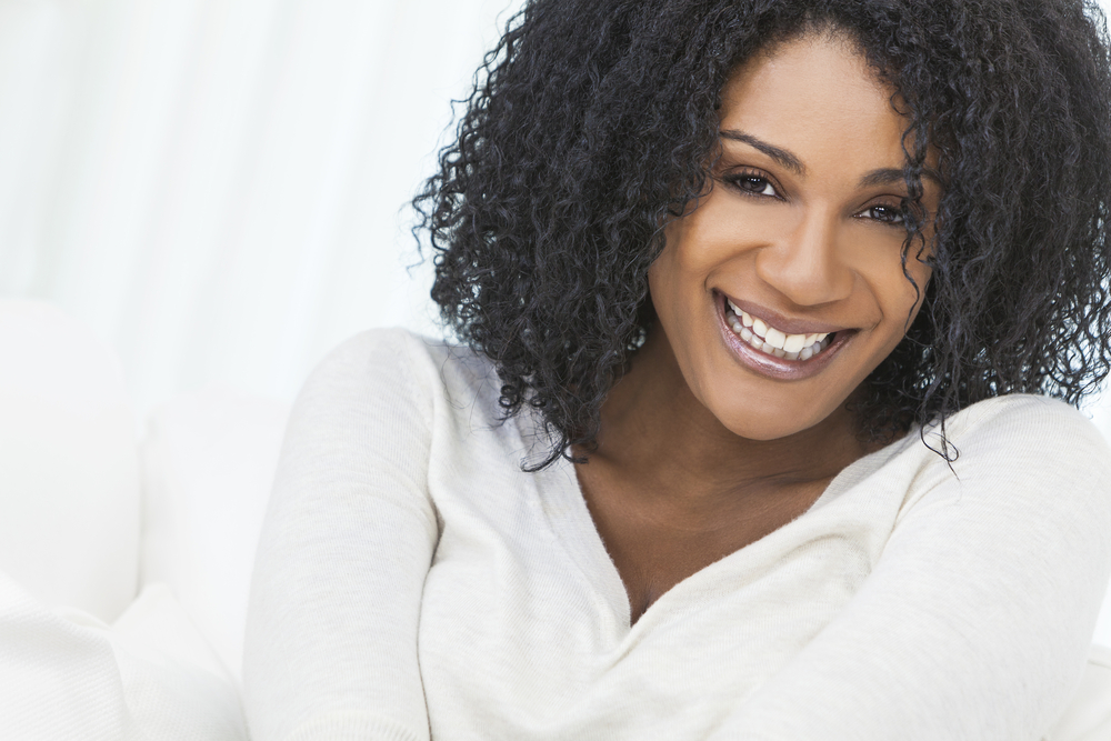 Woman has radiant skin and feels refreshed with PRF.